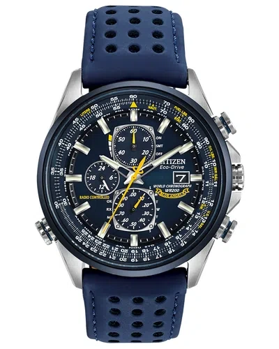 CITIZEN CITIZEN MEN'S ECO-DRIVE BLUE ANGELS WORLD CHRONO A-T BLUE STRAP WATCH AT8020-03L