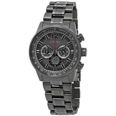 CITIZEN CITIZEN NIGHTHAWK CHRONOGRAPH CHARCOAL GREY DIAL MEN'S WATCH CA4377-53H