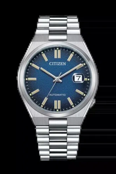 CITIZEN CITIZEN NJ0151-88L TSUYOSA SAPPHIR AUTOMATIC GRADIENT DARK BLUE STAINLESS STEEL