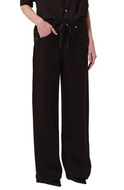 CITIZEN OF HUMANITY CITIZENS OF HUMANITY BRYNN DRAWSTRING WAIST WIDE LEG LINEN PANTS