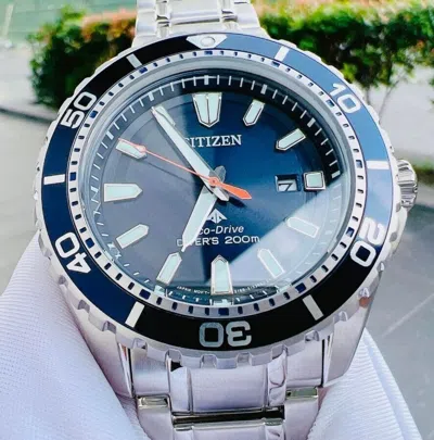 CITIZEN CITIZEN PROMASTER BN0191-55L DIVER MEN'S WATCH BLUE DIAL SILVER TONE BRACELET