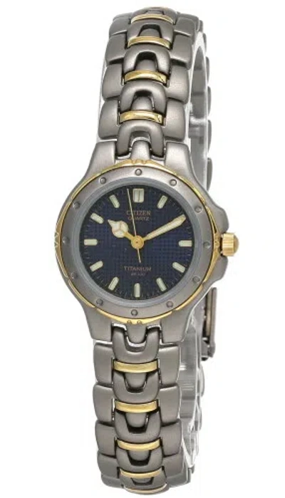 CITIZEN CITIZEN QUARTZ BLUE DIAL TITANIUM WOMEN'S WATCH EK6124-57L