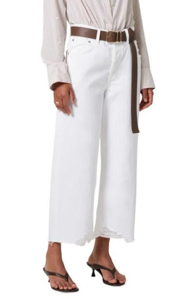 CITIZEN OF HUMANITY CITIZENS OF HUMANITY AYLA RAW HEM CROP WIDE LEG JEANS