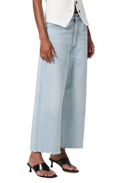 CITIZEN OF HUMANITY CITIZENS OF HUMANITY AYLA RAW HEM CROP WIDE LEG JEANS