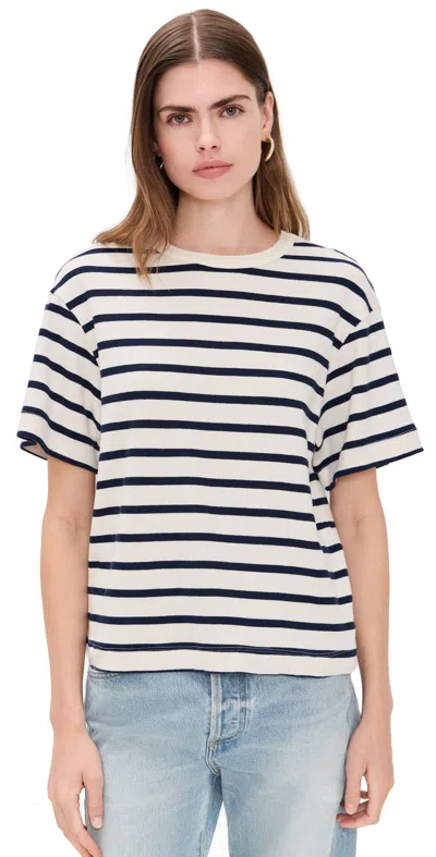 CITIZEN OF HUMANITY GOLDIE TEE AZURE STITPE