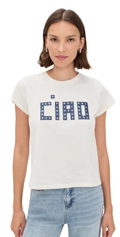 CLARE V CLASSIC TEE CREAM