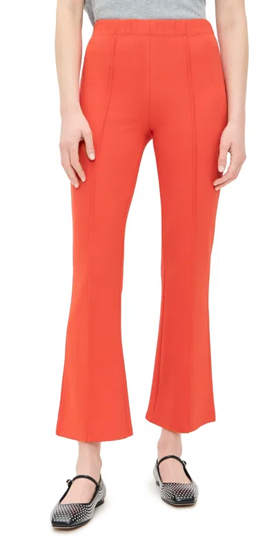 CLARE V LE FLARE PANTS BRIGHT POPPY