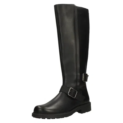 CLARKS LADIES CLARKS LEATHER ZIP BUCKLE DETAIL KNEE HIGH BOOTS ORINOCO 2 TALL SIZE