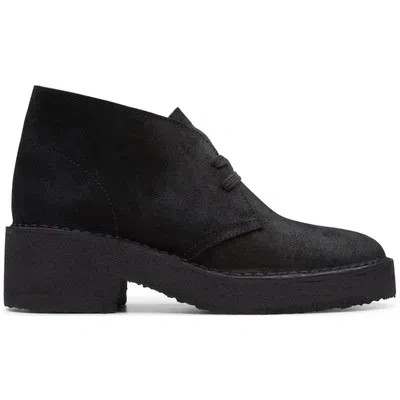 CLARKS ORIGINALS CLARKS ORIGINALS DAMEN STIEFEL ARISA DESERT CASUAL LACE-UP HEELED ANKLE SUEDE
