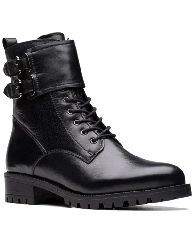 CLARKS CLARKS PALAZZO LACE LEATHER BOOTIE