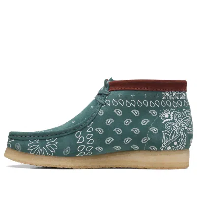 CLARKS Clarks Wallabee Boots 'Green Paisley'