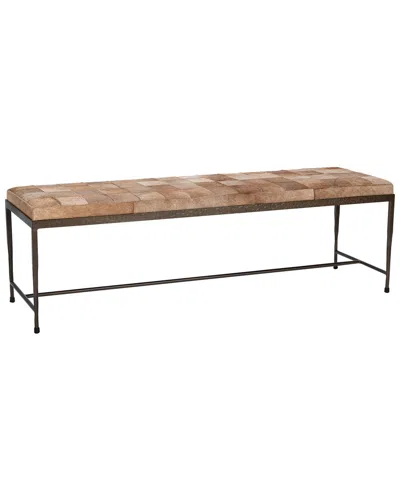 CLASSIC HOME CLASSIC HOME ACHEN HAIR-ON-HIDE BENCH