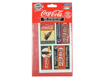 CLASSIC METAL WORKS 1940'S THRU 1960'S "COCA-COLA" BUILDING SIGNS DECALS FOR 1/87 (HO) SCALE MODELS BY CLASSIC METAL WOR