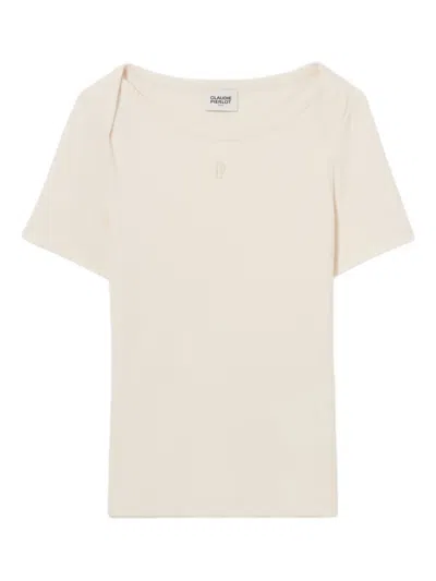 CLAUDIE PIERLOT LOGO-EMBROIDERED SHORT-SLEEVE T-SHIRT