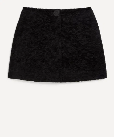 CLEA CLEA WOMEN'S SABINE EMBOSSED VELVET MINI SKIRT