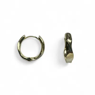 CLEMENCE WREN WOMEN'S FLUID CHUNKY MIDI HOOP EARRING - GOLD