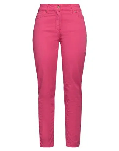 CLIPS MORE CLIPS MORE WOMAN PANTS FUCHSIA SIZE 10 COTTON, ELASTANE