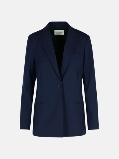 CLOSED NAVY POLYESTER BLEND BLAZER