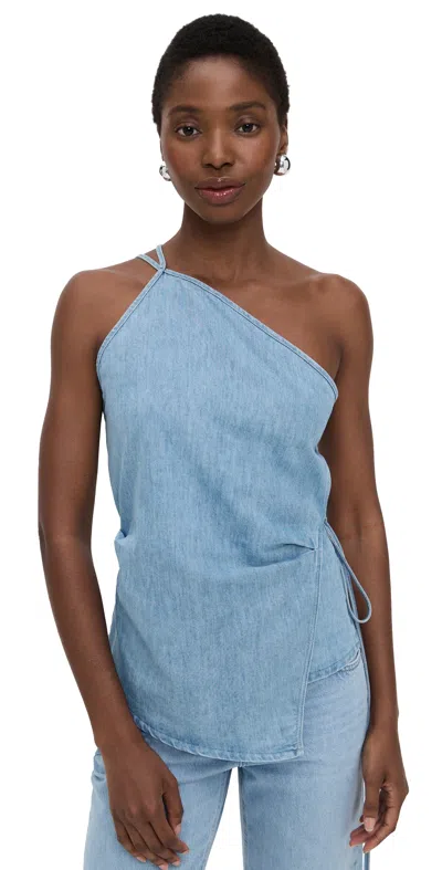 CLOSED WRAP TOP LIGHT BLUE