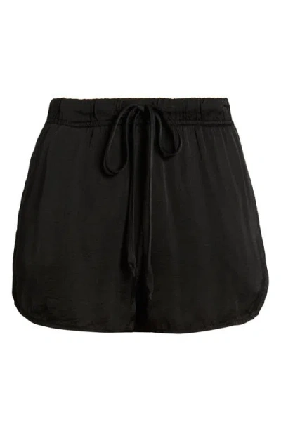 CLOTH & STONE CLOTH & STONE HIGH WAIST FLOWY SATIN DRAWSTRING SHORTS