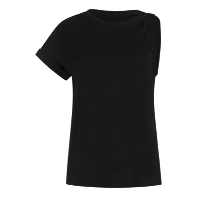 CLOTHES BY LOCKER ROOM WOMEN'S BLACK TWIST-SHOULDER TOP