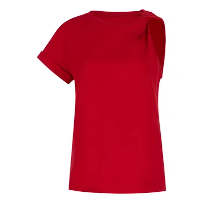CLOTHES BY LOCKER ROOM WOMEN'S RED TWIST-SHOULDER TOP