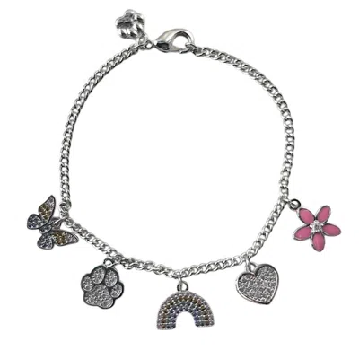 CLOUD HAVEN MEN'S CLOUD HAVEN DITSY CHARM BRACELET SILVER