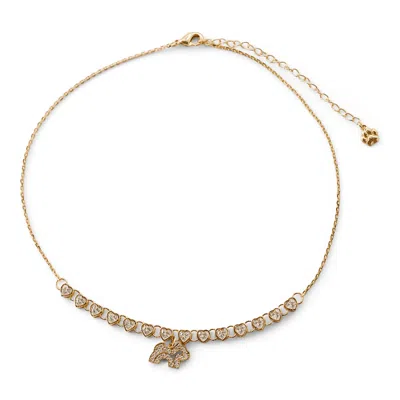 CLOUD HAVEN WOMEN'S CLOUD HAVEN CZ HEART LOGO PENDANT NECKLACE GOLD