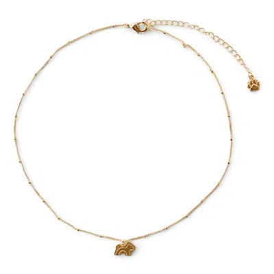 CLOUD HAVEN WOMEN'S CLOUD HAVEN MINI DAINTY LOGO PENDANT NECKLACE GOLD