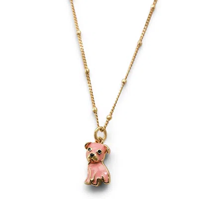 CLOUD HAVEN WOMEN'S PINK / GOLD CLOUD HAVEN MINI PITTIE SWEETIE PENDANT IN BUBBLEGUM PINK