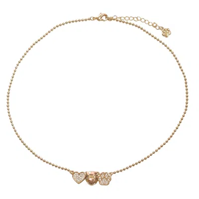 CLOUD HAVEN WOMEN'S GOLD / WHITE CLOUD HAVEN DAINTY PIT BULL HEART NECKLACE