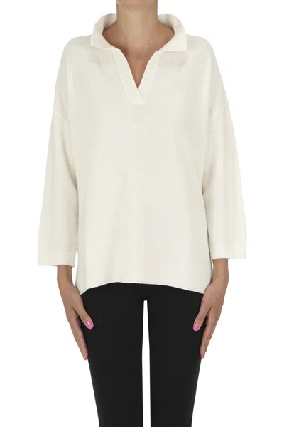 CLOUDS CASHMERE POLO STYLE PULLOVER