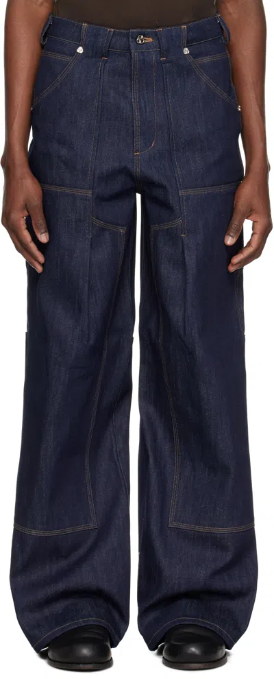 CMMAWEAR NAVY LOTUS JEANS