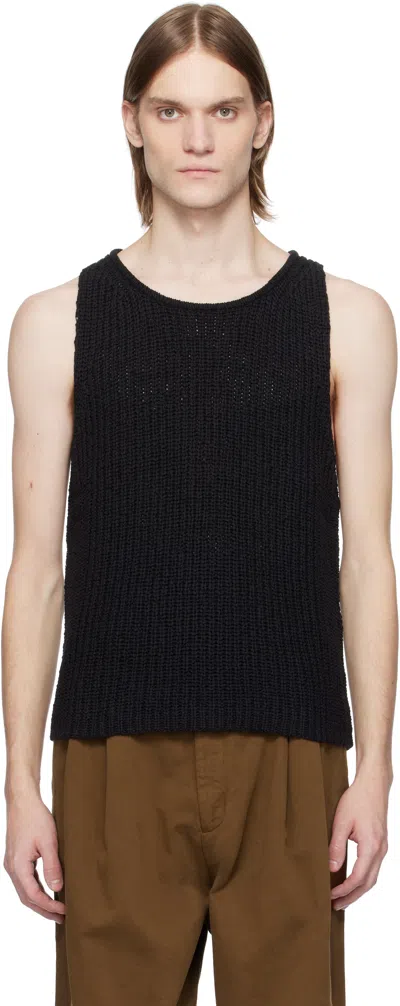 CMMN SWDN BLACK ELI TAPE KNIT TANK TOP