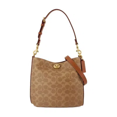 COACH 蔻驰(COACH)女士牛皮磁吸翻盖手提斜挎两用托特包百搭通勤手拿包