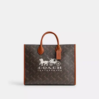 COACH ACE TOTE BAG 35 WITH HORSE AND CARRIAGE PRINT