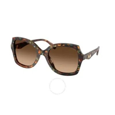 COACH COACH BROWN GRADIENT BUTTERFLY LADIES SUNGLASSES HC8410U 584474 56