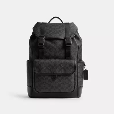 COACH LEAGUE FLAP BACKPACK IN SIGNATURE CANVAS