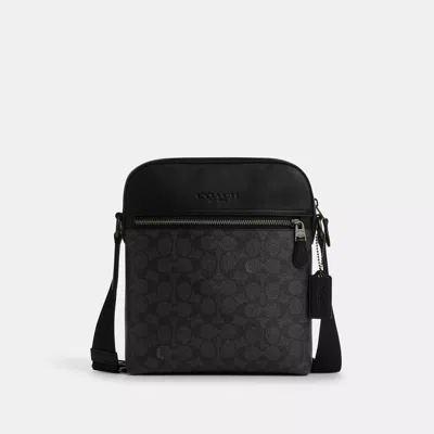 COACH OUTLET HOUSTON FLIGHT BAG IN SIGNATURE CANVAS