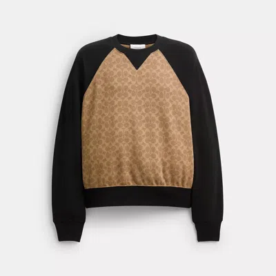 COACH OUTLET SIGNATURE CREWNECK SWEATSHIRT