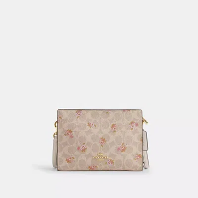 COACH OUTLET SLIM CROSSBODY BAG IN SIGNATURE CANVAS WITH FLORAL PRINT