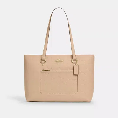 COACH OUTLET STATION TOTE BAG IN SIGNATURE LEATHER