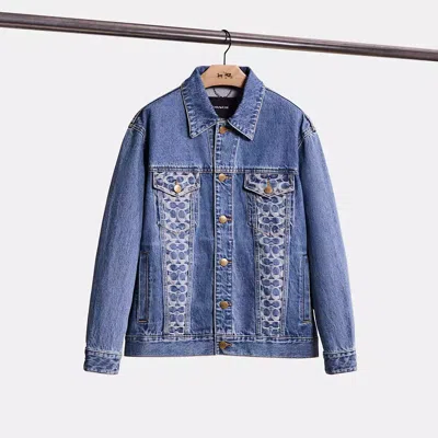 COACH RESTORED OVERSIZED SIGNATURE DENIM JACKET