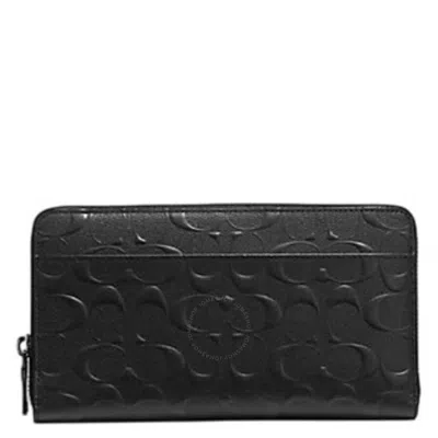 COACH COACH SIGNATURE LEATHER DOCUMENT WALLET