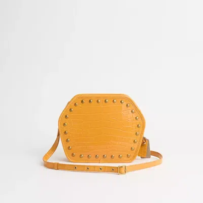 COACH UPCRAFTED ZIP GEOMETRIC POUCH IN ALLIGATOR