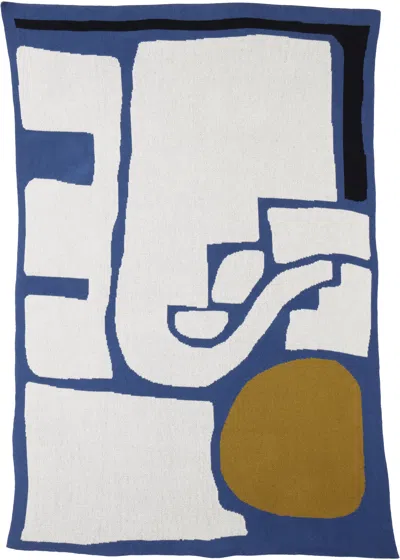 COLD PICNIC NAVY & OFF-WHITE SHIPWRECKED THROW