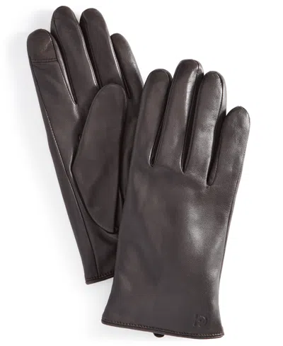 COLE HAAN LEATHER CASHMERE BLEND LINED BASIC TECH TIP GLOVES