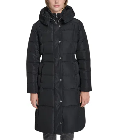 COLE HAAN WOMEN'S TRIM HOOD ZIP-FRONT PUFFER COAT