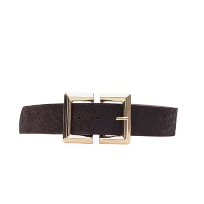 COLECCIÓN TANSU WOMEN'S BROWN AVIV LEATHER BELT