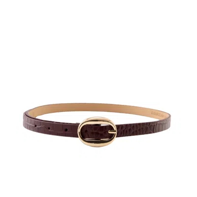 COLECCIÓN TANSU WOMEN'S RED DION LEATHER BELT BORDEAUX